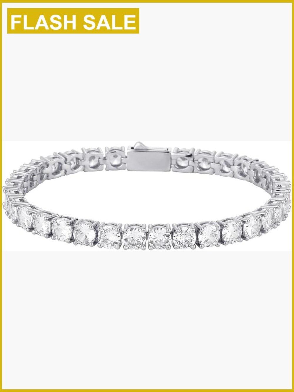 Tennis Bracelet Dainty 5mm CZ Charm Bracelet Gold Silver Plated